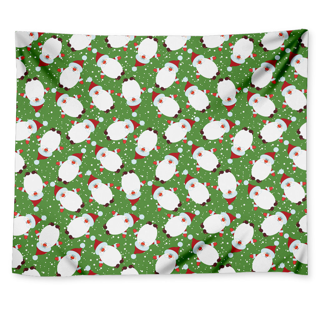 Cartoon Santa Claus Pattern Print Tapestry