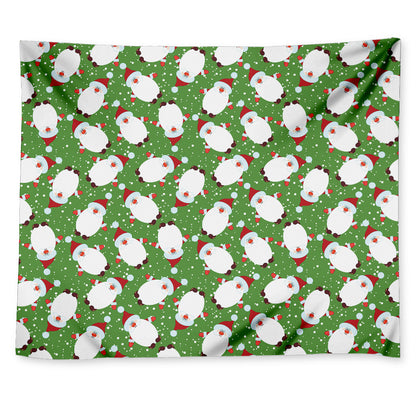 Cartoon Santa Claus Pattern Print Tapestry