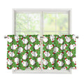 Cartoon Santa Claus Pattern Print Tier Curtains