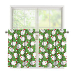 Cartoon Santa Claus Pattern Print Tier Curtains
