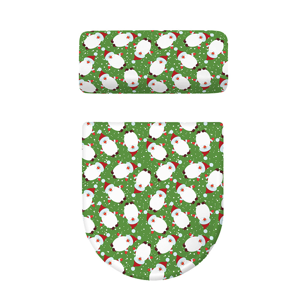 Cartoon Santa Claus Pattern Print Toilet Lid And Tank Cover Set
