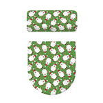 Cartoon Santa Claus Pattern Print Toilet Lid And Tank Cover Set