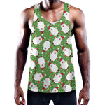 Cartoon Santa Claus Pattern Print Training Tank Top