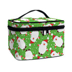 Cartoon Santa Claus Pattern Print Travel Makeup Bag
