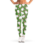 Cartoon Santa Claus Pattern Print Women's Leggings