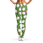 Cartoon Santa Claus Pattern Print Women's Leggings