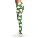 Cartoon Santa Claus Pattern Print Women's Leggings