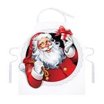 Cartoon Santa Claus Print Adjustable Apron
