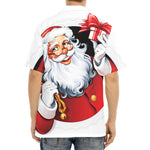 Cartoon Santa Claus Print Aloha Shirt