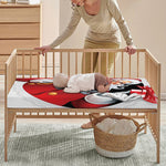 Cartoon Santa Claus Print Baby Crib Sheet