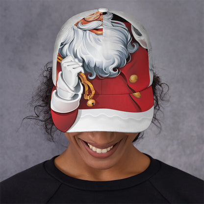 Cartoon Santa Claus Print Baseball Cap