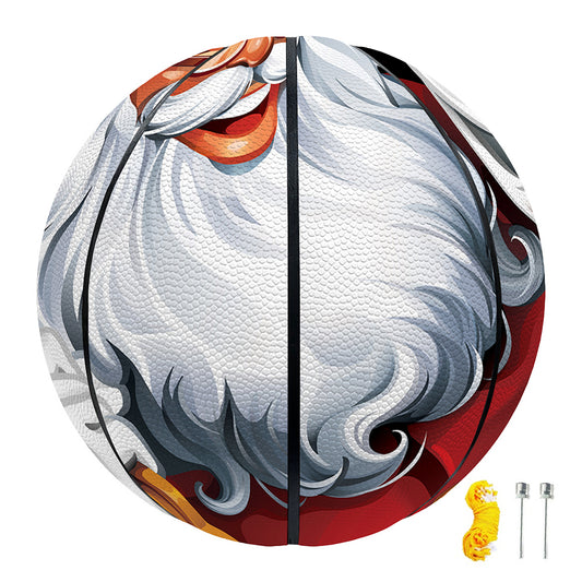 Cartoon Santa Claus Print Basketball