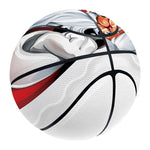 Cartoon Santa Claus Print Basketball