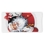 Cartoon Santa Claus Print Beach Towel