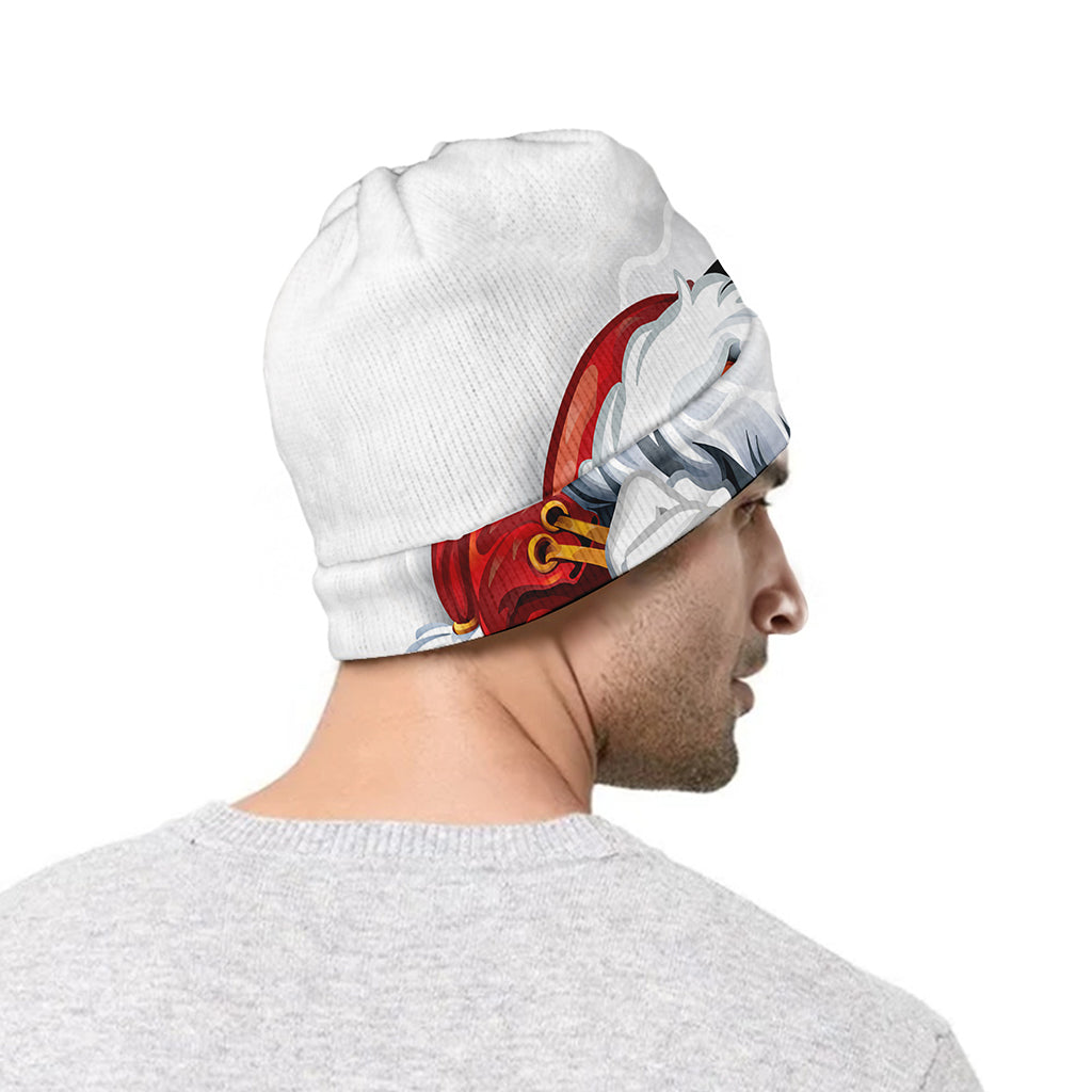 Cartoon Santa Claus Print Beanie