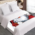 Cartoon Santa Claus Print Bed Runner