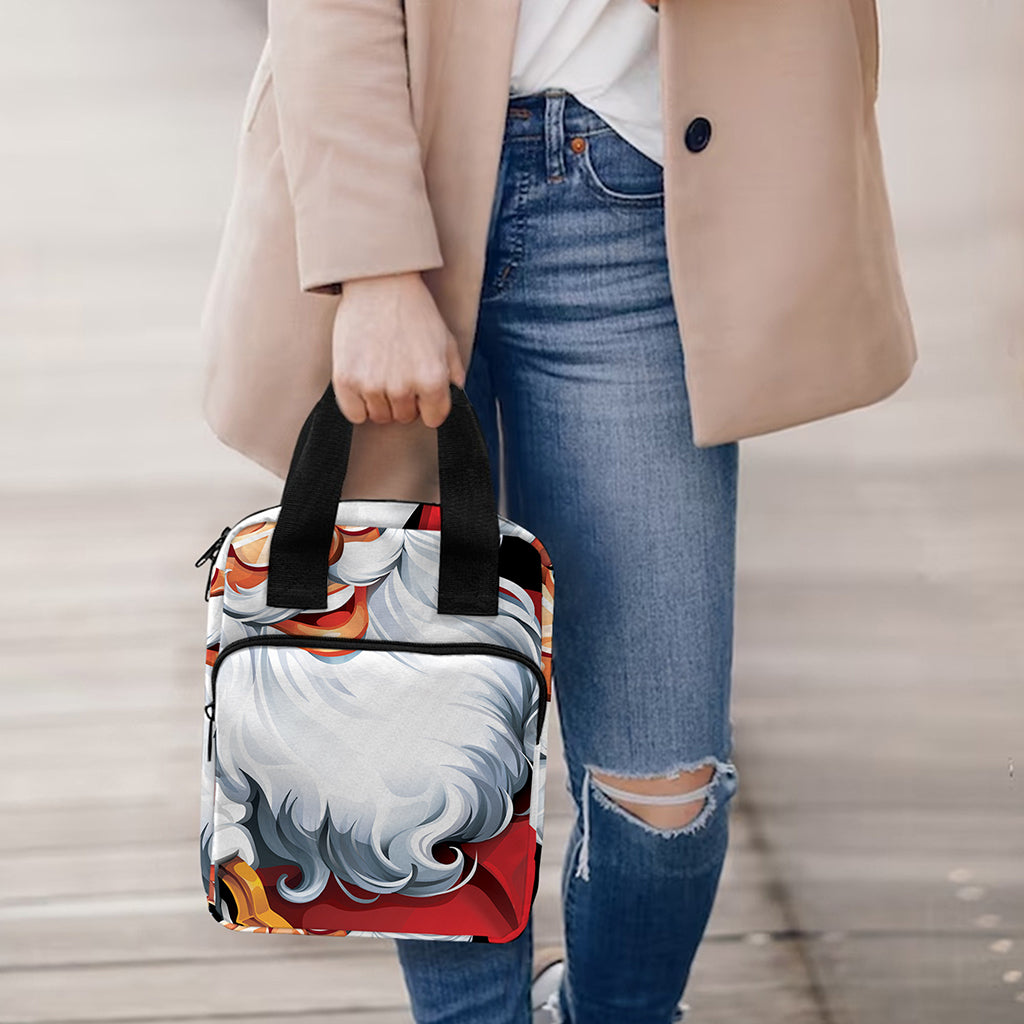 Cartoon Santa Claus Print Bible Tote Bag
