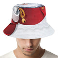 Cartoon Santa Claus Print Bucket Hat