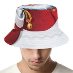 Cartoon Santa Claus Print Bucket Hat