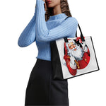 Cartoon Santa Claus Print Canvas Tote Bag