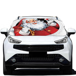 Cartoon Santa Claus Print Car Windshield Snow Cover