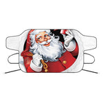 Cartoon Santa Claus Print Car Windshield Snow Cover