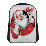 Cartoon Santa Claus Print Casual Backpack
