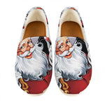 Cartoon Santa Claus Print Casual Shoes
