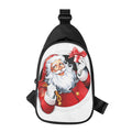 Cartoon Santa Claus Print Sling Bag