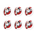 Cartoon Santa Claus Print Coaster Set