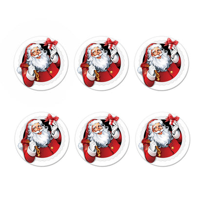 Cartoon Santa Claus Print Coaster Set