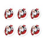 Cartoon Santa Claus Print Coaster Set