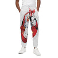 Cartoon Santa Claus Print Cotton Sweatpants