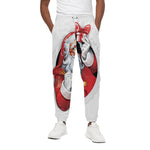 Cartoon Santa Claus Print Cotton Pants