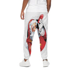Cartoon Santa Claus Print Cotton Pants