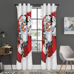 Cartoon Santa Claus Print Curtain