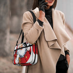 Cartoon Santa Claus Print Double Strap Bible Bag