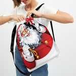 Cartoon Santa Claus Print Drawstring Backpack