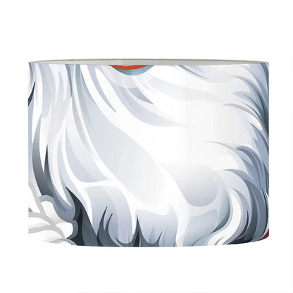 Cartoon Santa Claus Print Drum Lamp Shade