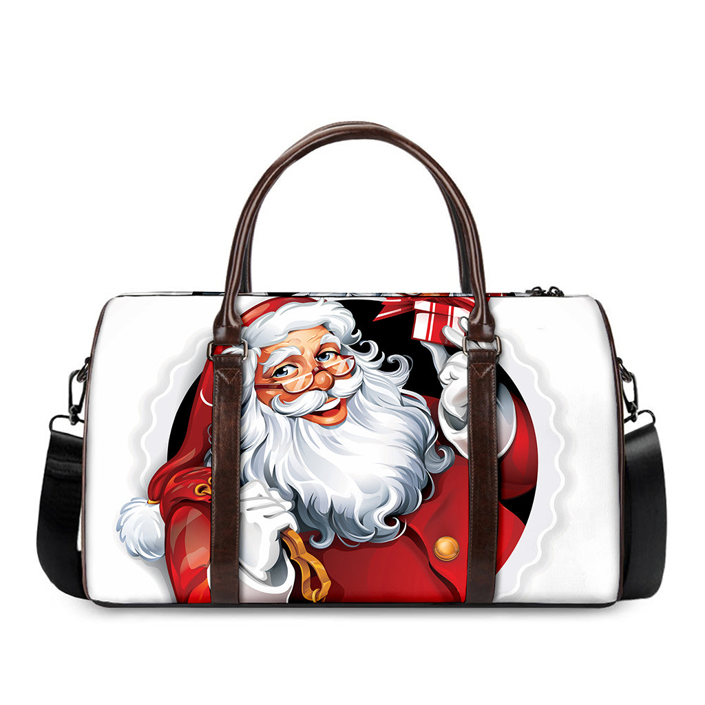 Cartoon Santa Claus Print Duffle Bag