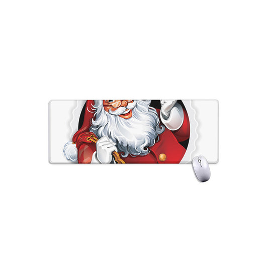 Cartoon Santa Claus Print Extended Mouse Pad