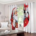 Cartoon Santa Claus Print Extra Wide Grommet Curtains