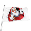 Cartoon Santa Claus Print Flag
