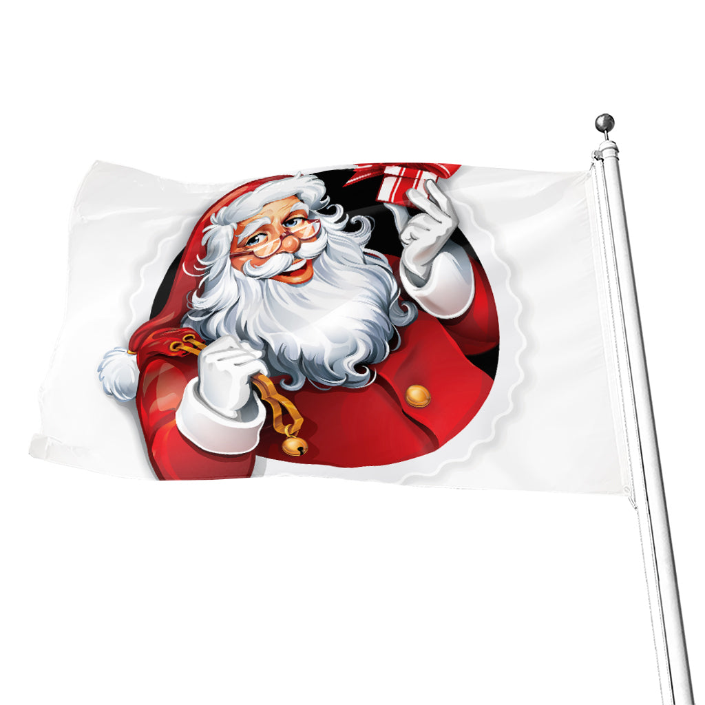 Cartoon Santa Claus Print Flag