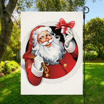Cartoon Santa Claus Print Garden Flag