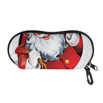 Cartoon Santa Claus Print Glasses Case