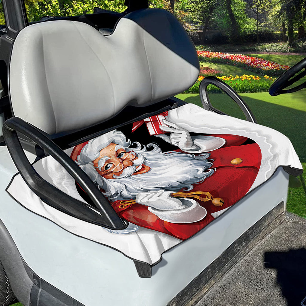Cartoon Santa Claus Print Golf Cart Seat Cover