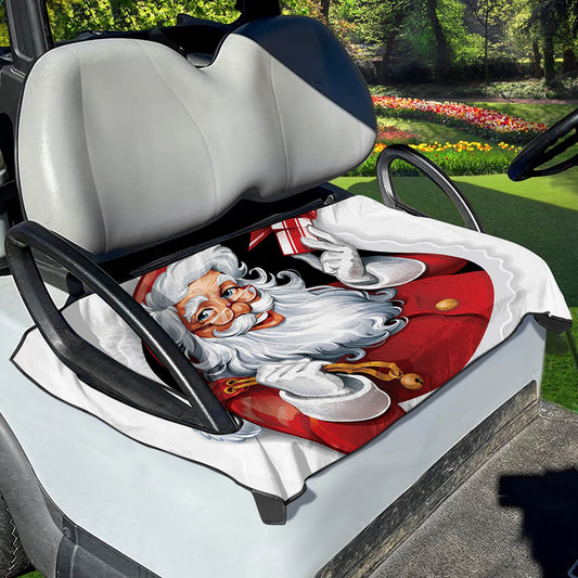 Cartoon Santa Claus Print Golf Cart Seat Cover
