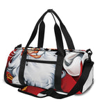 Cartoon Santa Claus Print Gym Bag