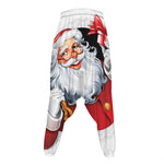 Cartoon Santa Claus Print Hammer Pants